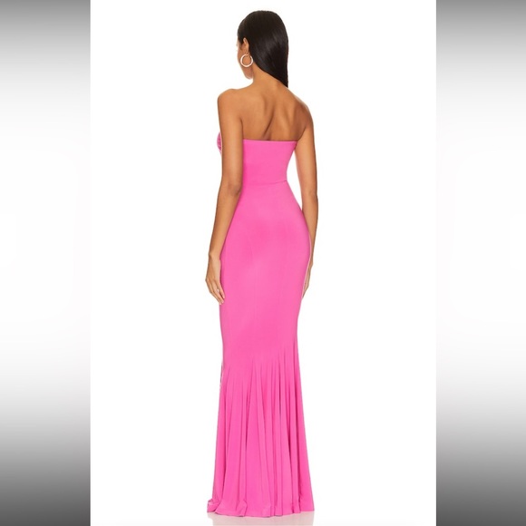 NWT Norma Kamali hot pink strapless gown - Picture 2 of 4